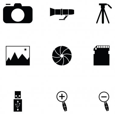 Fotoğraf simge seti