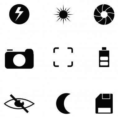 Fotoğraf simge seti