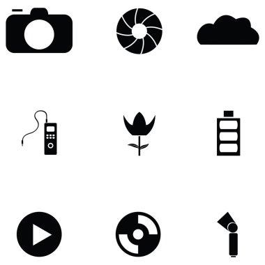 Fotoğraf simge seti