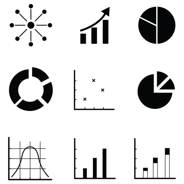 Набор значков диаграммы — стоковый вектор