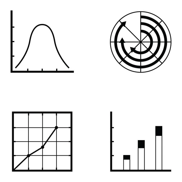 De pictogrammenset grafiek — Stockvector