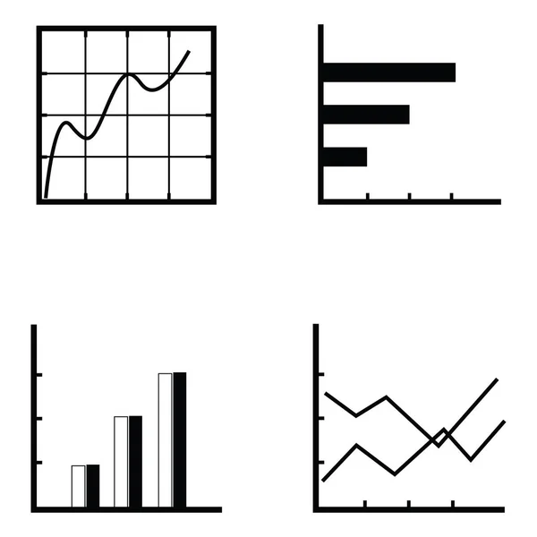 Il set di icone del grafico — Vettoriale Stock