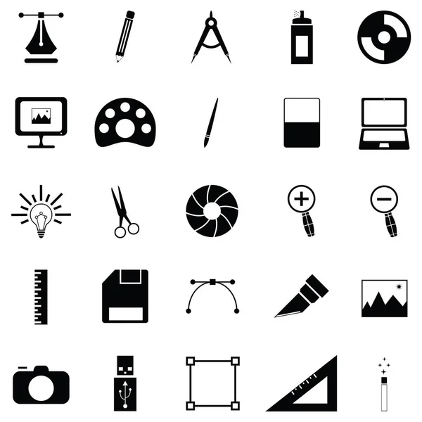 Grafisch ontwerp pictogrammenset — Stockvector