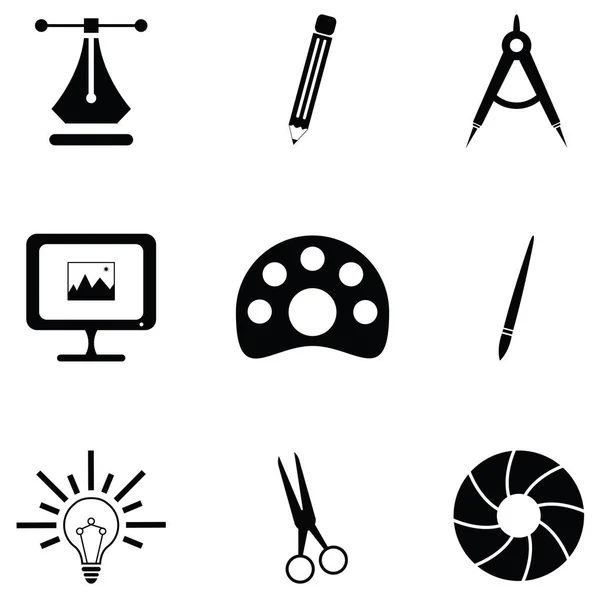 Grafik Tasarım Icon set — Stok Vektör