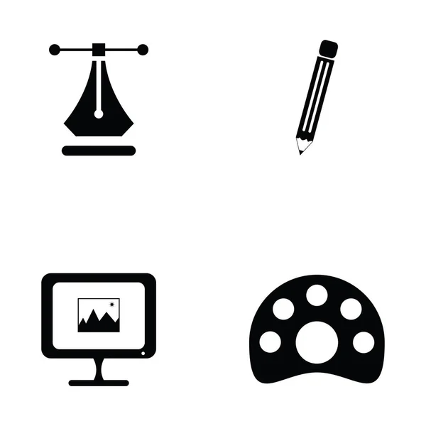 Conjunto de ícones de design gráfico — Vetor de Stock