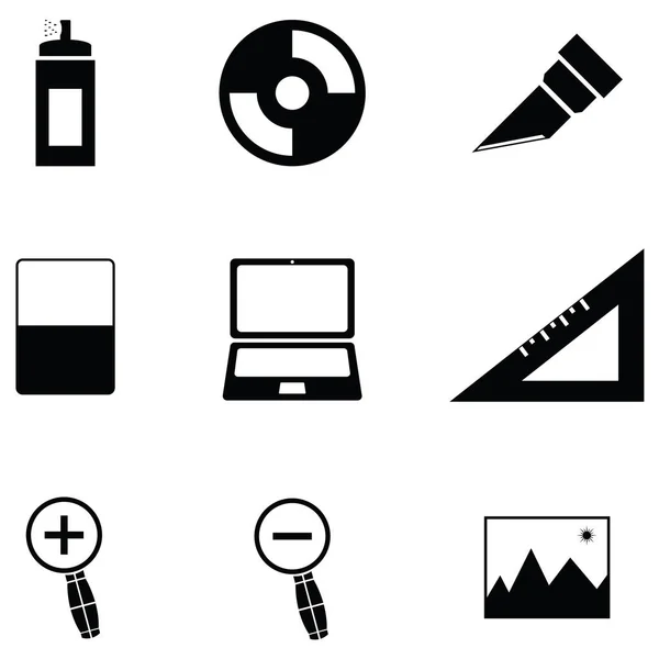 Conjunto de icono de diseño gráfico — Vector de stock