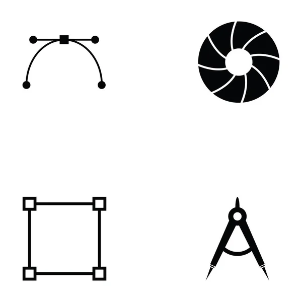 Набор иконок графического дизайна — стоковый вектор