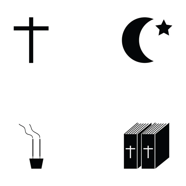 De pictogrammenset religies — Stockvector