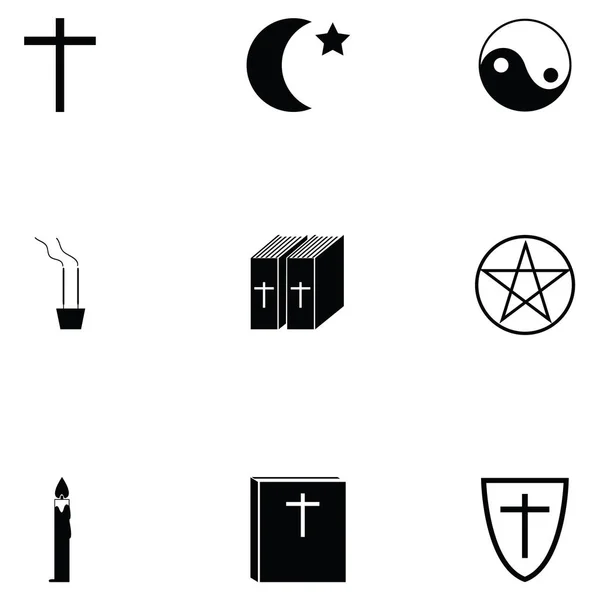 O conjunto de ícones religiões —  Vetores de Stock