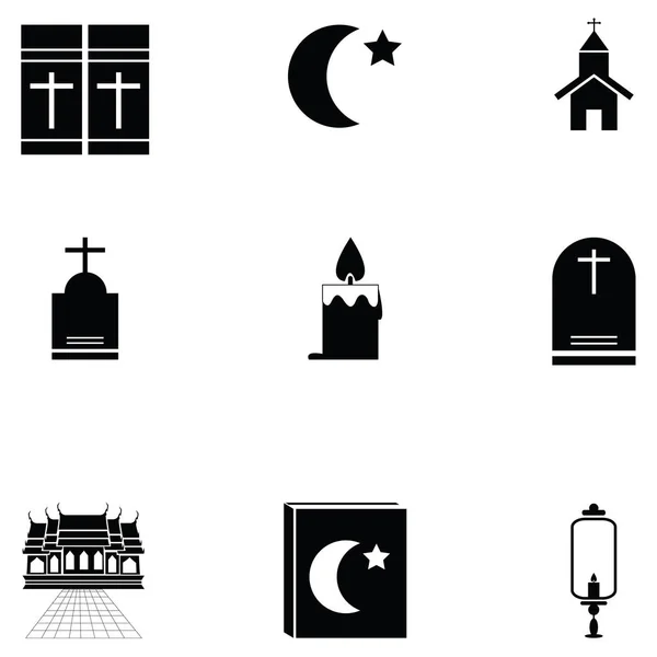 Religioner ikonuppsättningen — Stock vektor