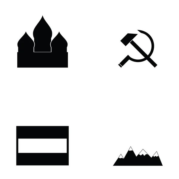 De Russische pictogrammenset — Stockvector
