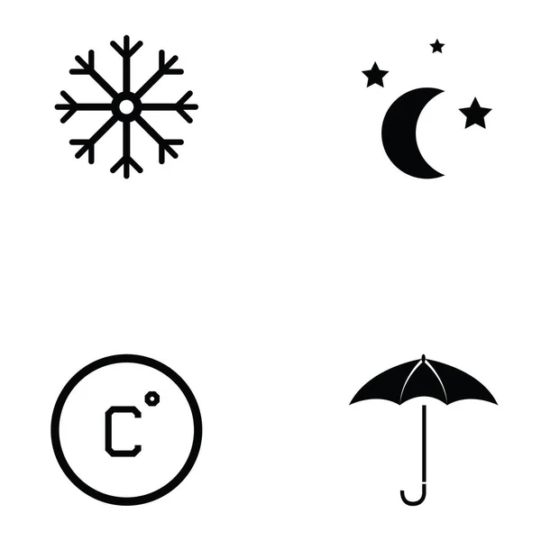 O conjunto de ícone meteorológico — Vetor de Stock