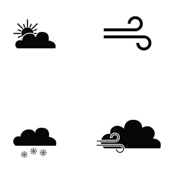 O conjunto de ícone meteorológico — Vetor de Stock