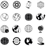 Globe icons Stock Vector Image by ©huhulin #12600958