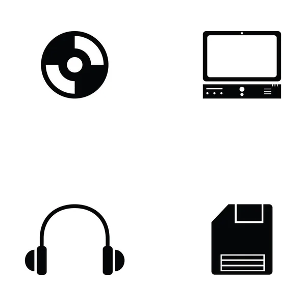 El conjunto de iconos del ordenador — Archivo Imágenes Vectoriales