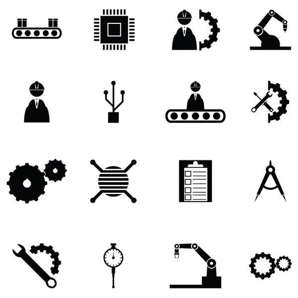 El conjunto de icono de ingeniería — Archivo Imágenes Vectoriales