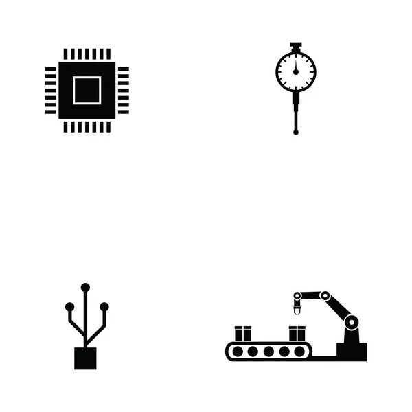 El conjunto de icono de ingeniería — Archivo Imágenes Vectoriales