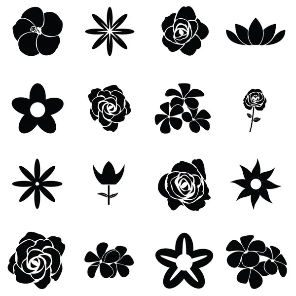 Das Blume Icon Set — Stockvektor