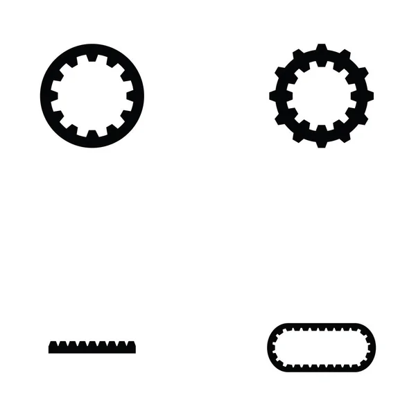 The  gear icon set — Stock Vector