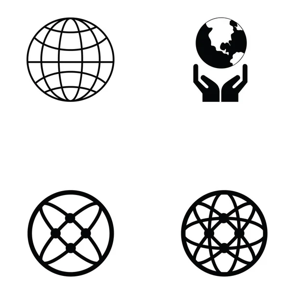 Das Globus-Symbol gesetzt — Stockvektor