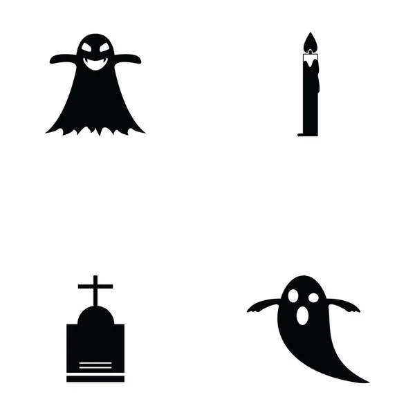 Il set di icone di Halloween — Vettoriale Stock