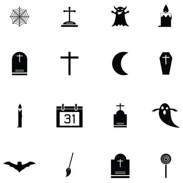 El conjunto de iconos de Halloween — Vector de stock