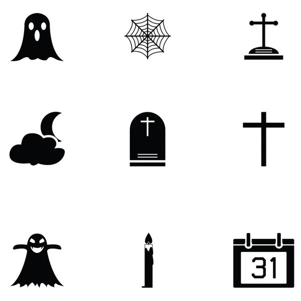 Das Halloween-Icon-Set — Stockvektor