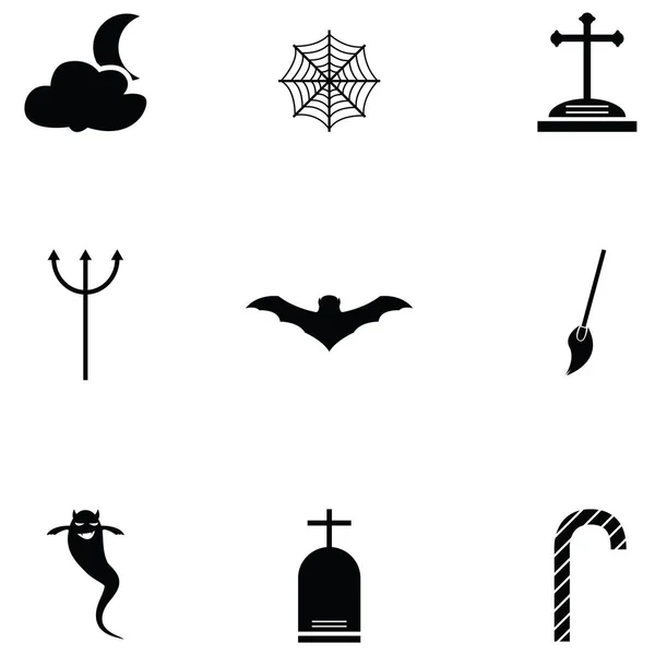 Il set di icone di Halloween — Vettoriale Stock
