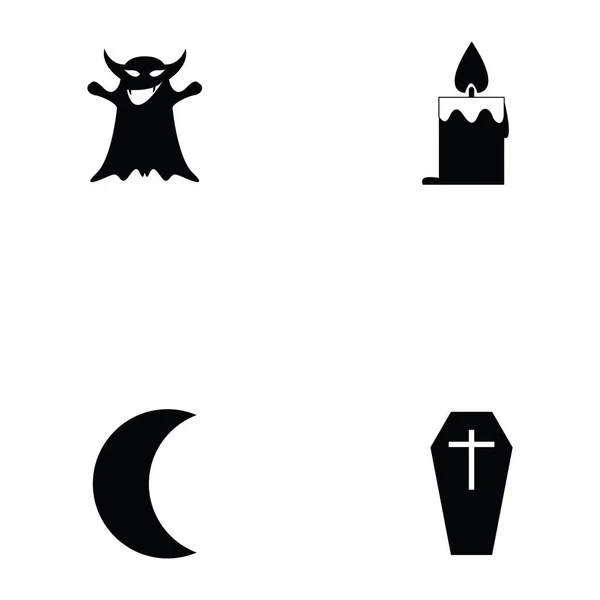 El conjunto de iconos de Halloween — Vector de stock