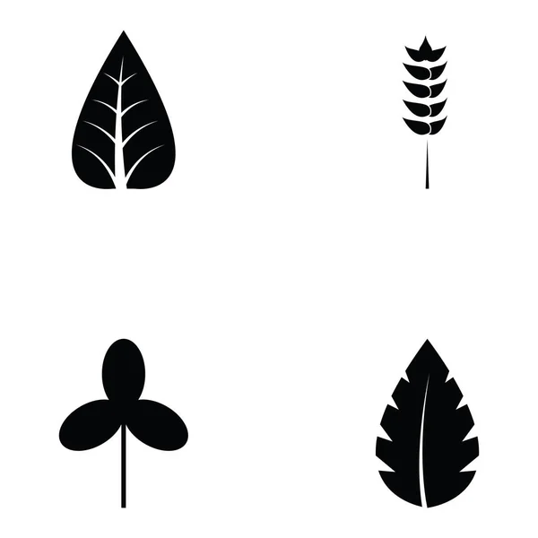 Le jeu d'icônes feuilles — Image vectorielle