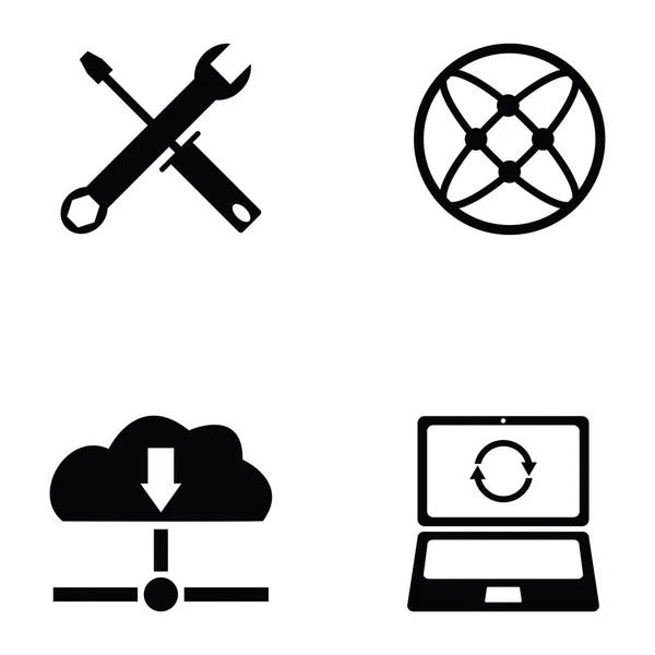El conjunto del icono del servidor — Archivo Imágenes Vectoriales