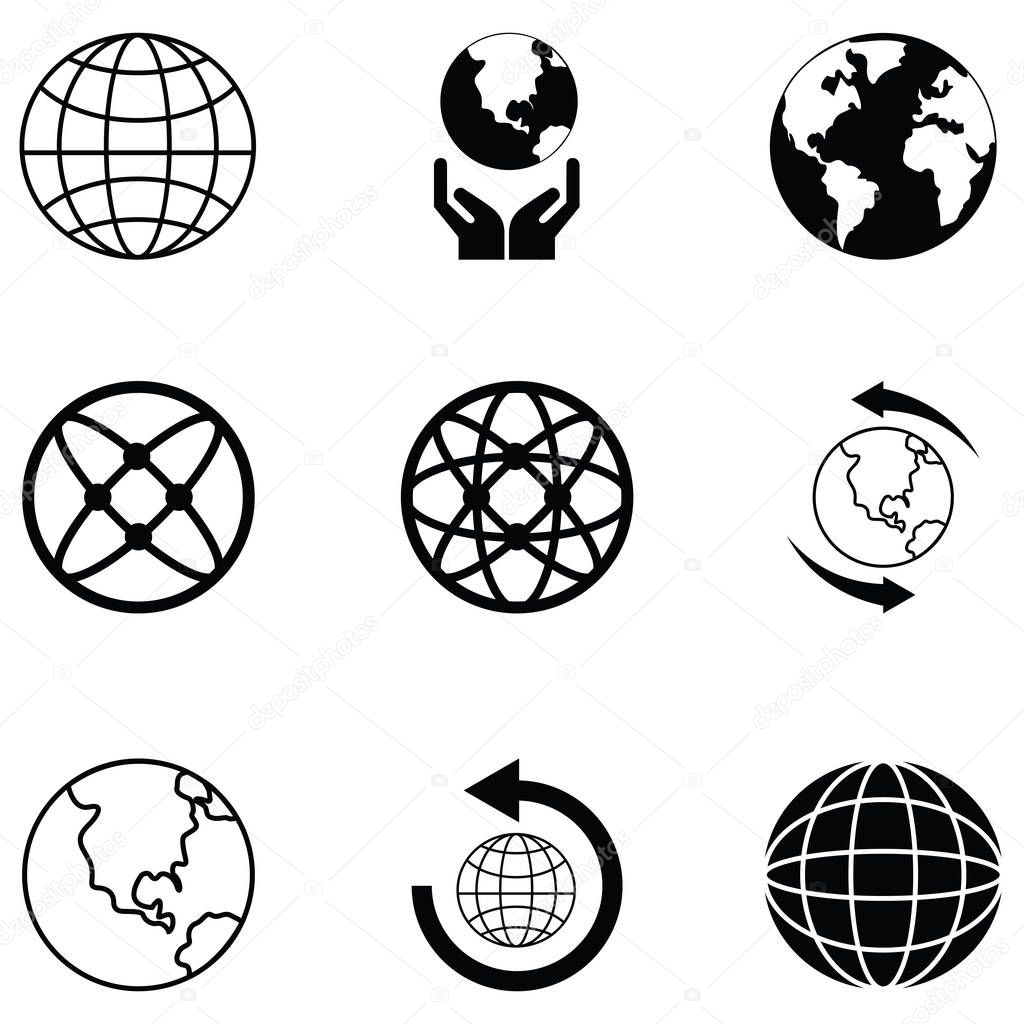 the globe icon set