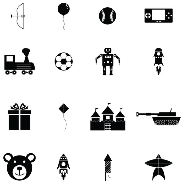 El conjunto de iconos de juguete — Vector de stock