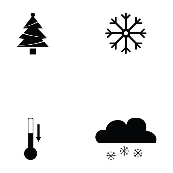 Das Winter-Icon Set — Stockvektor