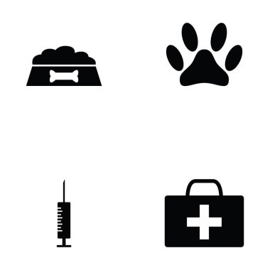 evde beslenen hayvan Icon set