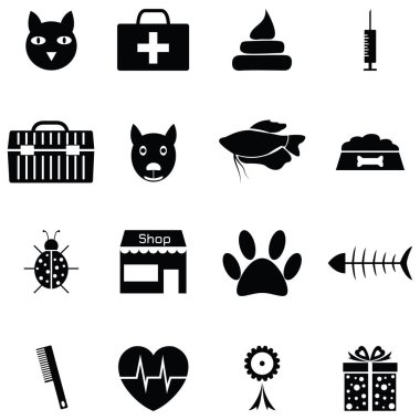 evde beslenen hayvan Icon set
