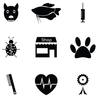 evde beslenen hayvan Icon set