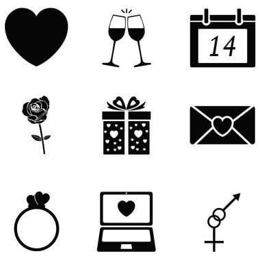Sevgililer günü Icon set