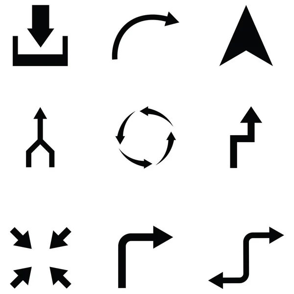 Das Pfeil-Symbol gesetzt — Stockvektor