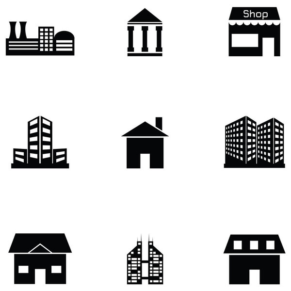the building icon set