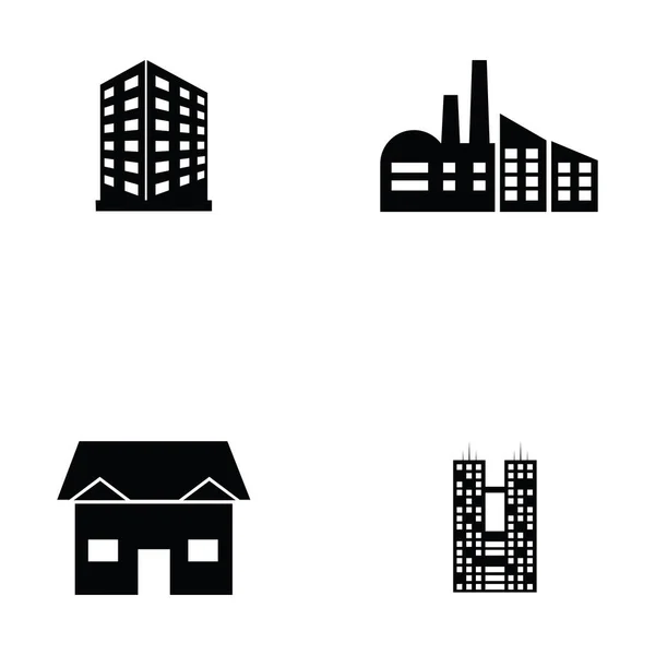 The building icon set — Stock Vector