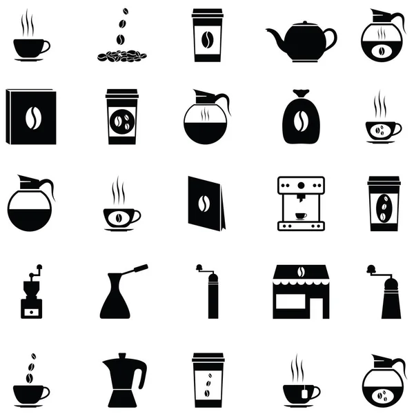 El conjunto de iconos de café — Archivo Imágenes Vectoriales