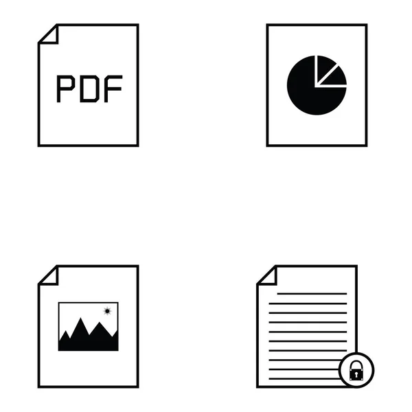 Sada ikon dokumentů — Stockový vektor