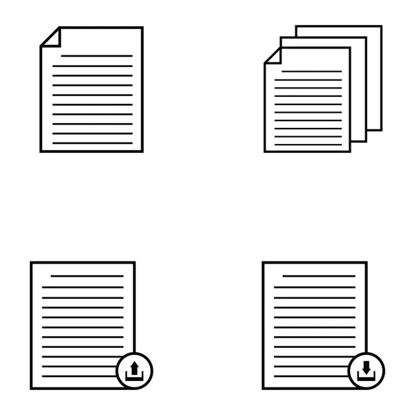 De pictogrammen van de documentenset — Stockvector