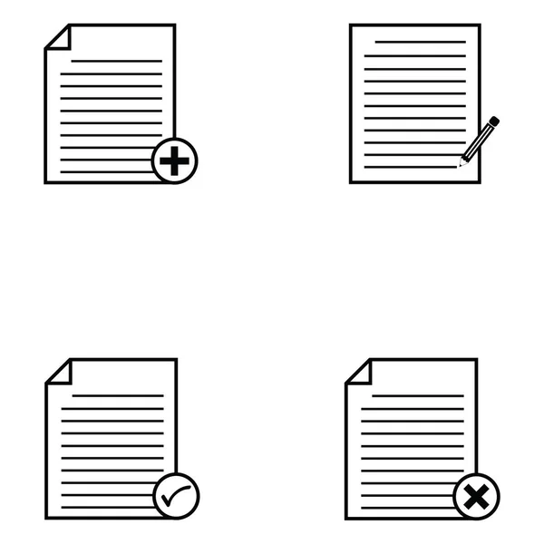 Ikoner dokumentgruppen — Stock vektor