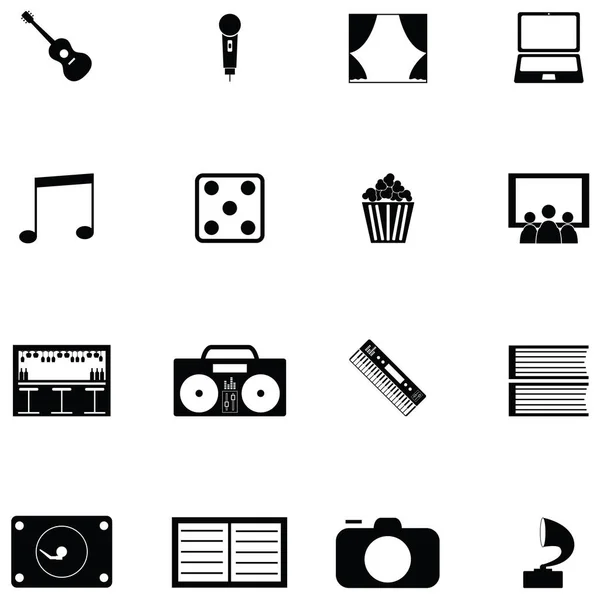 El conjunto de iconos de entretenimiento — Vector de stock