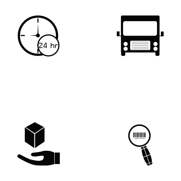 El conjunto de iconos logísticos — Archivo Imágenes Vectoriales