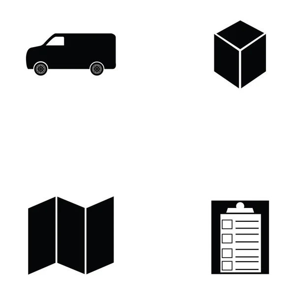 Die Logistik-Symbole gesetzt — Stockvektor