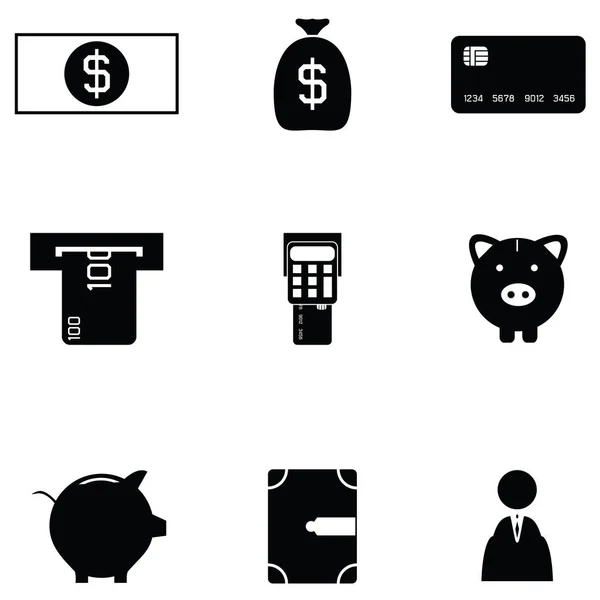 El conjunto de iconos de dinero — Archivo Imágenes Vectoriales