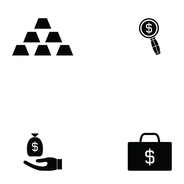 El conjunto de iconos de dinero — Vector de stock